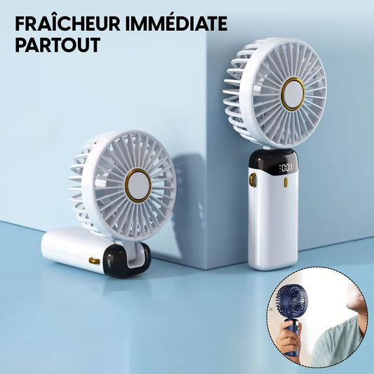 Mini Ventilateur LED Portable Pliable, Fraîcheur, Fonctionnalité et Mobilité